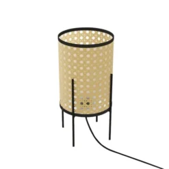 Potiron Paris Lampes à Poser Lampe à Poser En Métal Et Rotin -Luminaires Soldes 202 lampe a poser en metal et rotin 2