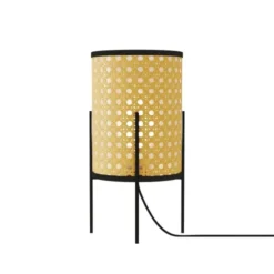 Potiron Paris Lampes à Poser Lampe à Poser En Métal Et Rotin -Luminaires Soldes 202 lampe a poser en metal et rotin 4