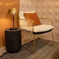 Pirouette Paris Lampes à Poser Lampe à Poser En Métal Noir Et Doré H45 -Luminaires Soldes 202 lampe a poser en metal noir et dore h45 1