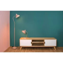 Leitmotiv Lampes à Poser Lampe à Poser En Métal Rose -Luminaires Soldes 202 lampe a poser en metal rose 3