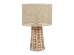 Jardideco Lampes à Poser Lampe à Poser En Rotin