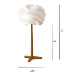 Now’s Home Lampes à Poser Lampe à Poser En Zipper Ivoire Pied En Teck H94 -Luminaires Soldes 202 lampe a poser en zipper ivoire pied en teck h94 4