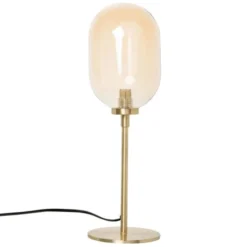 Maisons Du Monde Lampes à Poser Lampe à Poser Globe En Verre Teinté Et Métal Doré