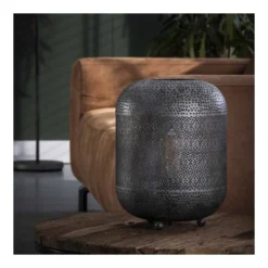 Lampea Lampes à Poser Lampe à Poser Industrielle En Métal Argenté 33 Cm -Luminaires Soldes 202 lampe a poser industrielle en metal argente 33 cm 2