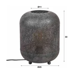 Lampea Lampes à Poser Lampe à Poser Industrielle En Métal Argenté 33 Cm -Luminaires Soldes 202 lampe a poser industrielle en metal argente 33 cm 3