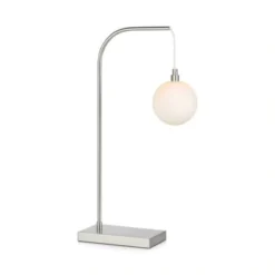 Markslöjd Lampes à Poser Lampe à Poser Métal Argent/verre Opalin H60cm