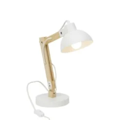 Brilliant Lampes à Poser Lampe à Poser Métal Noir Et Bois Naturel H59cm -Luminaires Soldes 202 lampe a poser metal blanc et bois naturel h59cm