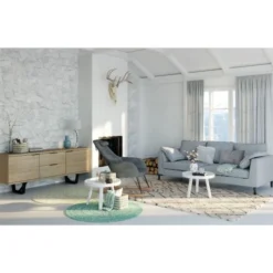 Zago Lampes à Poser Lampe à Poser Métal Et Tissu Blanc -Luminaires Soldes 202 lampe a poser metal et tissu blanc 2