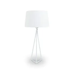 Zago Lampes à Poser Lampe à Poser Métal Et Tissu Blanc -Luminaires Soldes 202 lampe a poser metal et tissu blanc 4