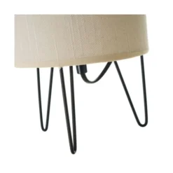 Wadiga Lampes à Poser Lampe à Poser Métal Noir Et Abat-jour Blanc - 15x15x29.5cm -Luminaires Soldes 202 lampe a poser metal noir et abat jour blanc 15x15x29 5cm 2