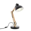 Brilliant Lampes à Poser Lampe à Poser Métal Noir Et Bois Naturel H59cm -Luminaires Soldes 202 lampe a poser metal noir et bois naturel h59cm