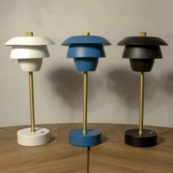 Pirouette Paris Lampes à Poser Lampe à Poser Rechargeable En Métal Noir Et Doré H31 -Luminaires Soldes 202 lampe a poser rechargeable en metal noir et dore h31 4