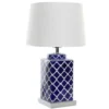 Wadiga Lampes à Poser Lampe à Poser Style Oriental En Porcelaine Bleue Et Blanche - 35x35x57 -Luminaires Soldes 202 lampe a poser style oriental en porcelaine bleue et blanche 35x35x57