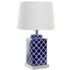 Wadiga Lampes à Poser Lampe à Poser Style Oriental En Porcelaine Bleue Et Blanche - 35x35x57 -Luminaires Soldes 202 lampe a poser style oriental en porcelaine bleue et blanche 35x35x57 4