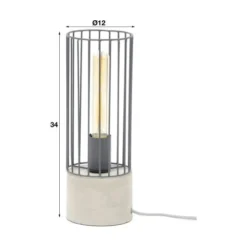 Lampea Lampes à Poser Lampe à Poser Vintage En Métal Béton 34 Cm -Luminaires Soldes 202 lampe a poser vintage en metal beton 34 cm 3