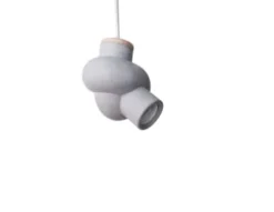 Gone's Lustres Lampe à Suspendre En Béton Et Bois Cordon Blanc -Luminaires Soldes 202 lampe a suspendre en beton et bois cordon blanc 3