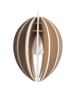 Gone's Suspensions Lampe à Suspendre En Bois Cordon Blanc Sans Ampoule -Luminaires Soldes 202 lampe a suspendre en bois cordon blanc sans ampoule 3
