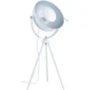 ATHM DESIGN Lampes à Poser Lampe Abat Jour Blanc Et Pieds Métal -Luminaires Soldes 202 lampe abat jour blanc et pieds metal