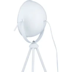 ATHM DESIGN Lampes à Poser Lampe Abat Jour Blanc Et Pieds Métal -Luminaires Soldes 202 lampe abat jour blanc et pieds metal 2