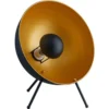 ATHM DESIGN Lampes à Poser Lampe Abat Jour Et Pied Métal Noir -Luminaires Soldes 202 lampe abat jour et pied metal noir