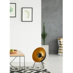 ATHM DESIGN Lampes à Poser Lampe Abat Jour Et Pied Métal Noir -Luminaires Soldes 202 lampe abat jour et pied metal noir 3