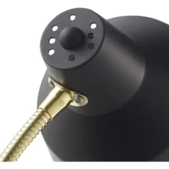 ATHM DESIGN Lampes à Poser Lampe Abat Jour Métal Et Pied Noir -Luminaires Soldes 202 lampe abat jour metal et pied noir 3