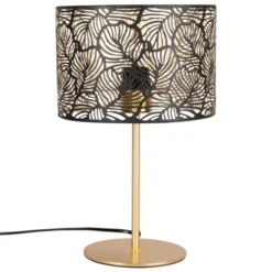 Maisons Du Monde Lampes à Poser Lampe Ajourée En Métal Doré Et Noir