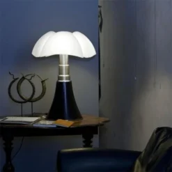 Martinelli Luce Lampes à Poser Lampe Ampoules LED Pied Télescopique Noir H66-86cm -Luminaires Soldes 202 lampe ampoules led pied telescopique noir h66 86cm 2