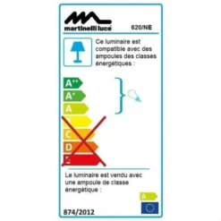 Martinelli Luce Lampes à Poser Lampe Ampoules LED Pied Télescopique Noir H66-86cm -Luminaires Soldes 202 lampe ampoules led pied telescopique noir h66 86cm 3