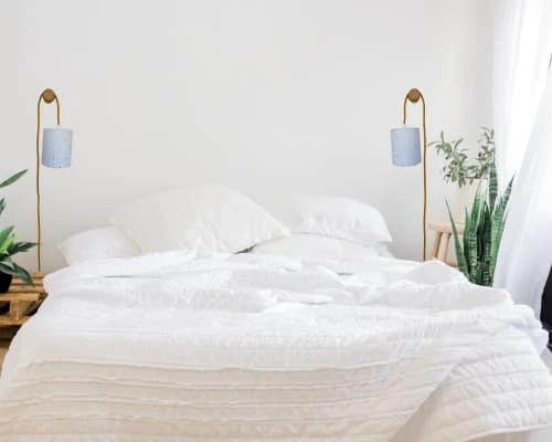 Belamp Lampes à Poser Lampe Baladeuse Double Gaze Blanc Cordon Jute 5 Belamp Lampes à Poser Lampe Baladeuse Double Gaze Blanc Cordon Jute – Image 3