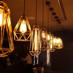 FILAMENT STYLE Lampes à Poser Lampe Baladeuse Métal Filaire Or D12cm -Luminaires Soldes 202 lampe baladeuse metal filaire or d12cm 3