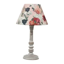 Decoratie Lampes à Poser Lampe Bois Abat-jour Charme