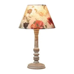 Decoratie Lampes à Poser Lampe Bois Abat-jour Charme -Luminaires Soldes 202 lampe bois abat jour charme 3