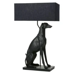 Maisons Du Monde Lampes à Poser Lampe Chien Et Abat-jour Noirs -Luminaires Soldes 202 lampe chien et abat jour noirs 1000 10 21 200593 2