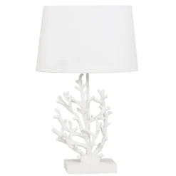 Maisons Du Monde Lampes à Poser Lampe Corail Et Abat-jour Blancs