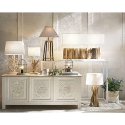 Maisons Du Monde Lampes à Poser Lampe Corail Et Abat-jour Blancs -Luminaires Soldes 202 lampe corail et abat jour blancs 1000 14 38 178429 4