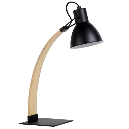 Lucide Lampes à Poser Lampe De Bureau En Bois Noir 7 Lucide Lampes à Poser Lampe De Bureau En Bois Noir – Image 5