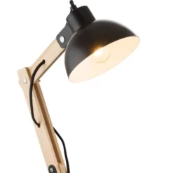 Globo Lampes à Poser Lampe De Bureau En Bois Noir -Luminaires Soldes 202 lampe de bureau en bois noir 6