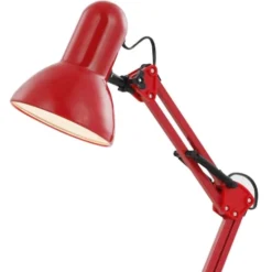 Globo Lampes à Poser Lampe De Bureau En Métal Rouge -Luminaires Soldes 202 lampe de bureau en metal rouge 4