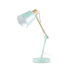 Maisons Du Monde Lampes De Chevet Enfant Lampe De Bureau En Métal Vert Et Hévéa -Luminaires Soldes 202 lampe de bureau en metal vert et hevea 1000 8 23 181653 2
