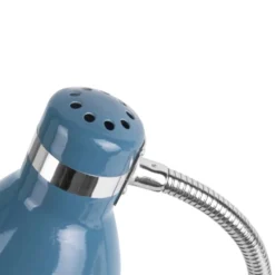 Present Time Lampes à Poser Lampe De Bureau Study En Métal Bleu H34cm -Luminaires Soldes 202 lampe de bureau study en metal bleu h34cm 2