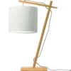 Good & Mojo Lampes à Poser Lampe De Table Bambou/lin H46cm -Luminaires Soldes 202 lampe de table bambou lin h46cm