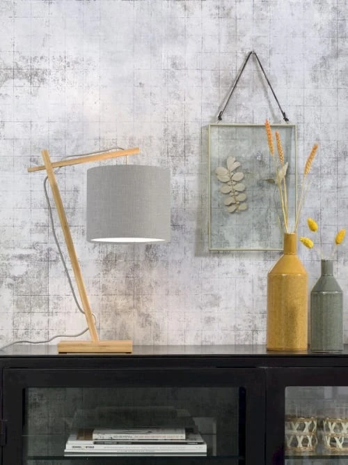 Good & Mojo Lampes à Poser Lampe De Table Bambou/lin H46cm 4 Good & Mojo Lampes à Poser Lampe De Table Bambou/lin H46cm – Image 2