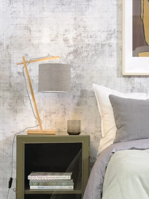 Good & Mojo Lampes à Poser Lampe De Table Bambou/lin H46cm 4 Good & Mojo Lampes à Poser Lampe De Table Bambou/lin H46cm – Image 2