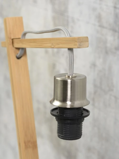 Good & Mojo Lampes à Poser Lampe De Table Bambou/lin H46cm 5 Good & Mojo Lampes à Poser Lampe De Table Bambou/lin H46cm – Image 3