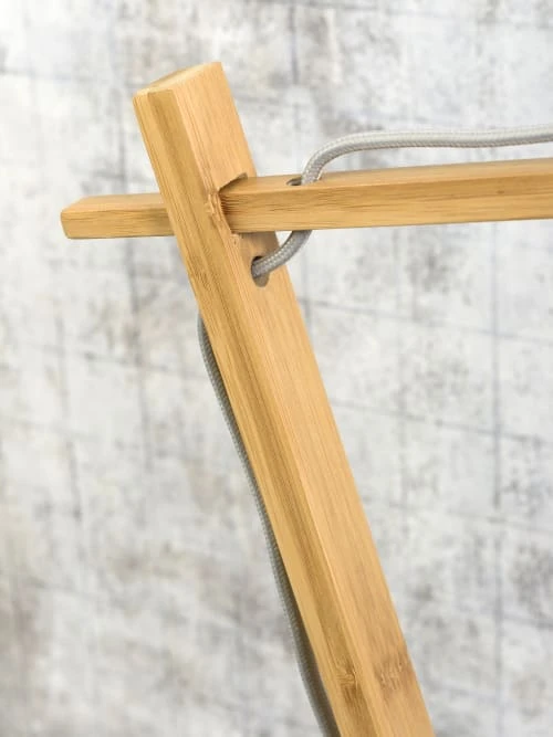 Good & Mojo Lampes à Poser Lampe De Table Bambou/lin H46cm 6 Good & Mojo Lampes à Poser Lampe De Table Bambou/lin H46cm – Image 4