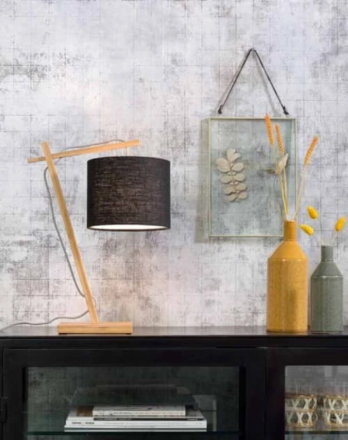 Good & Mojo Lampes à Poser Lampe De Table Bambou/lin Noir H46cm 4 Good & Mojo Lampes à Poser Lampe De Table Bambou/lin Noir H46cm – Image 2