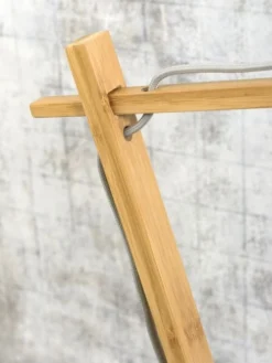 Good & Mojo Lampes à Poser Lampe De Table Bambou/lin Noir H46cm 11 Good & Mojo Lampes à Poser Lampe De Table Bambou/lin Noir H46cm -Luminaires Soldes 202 lampe de table bambou lin noir h46cm 3