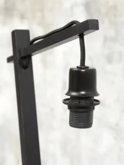 Good & Mojo Lampes à Poser Lampe De Table Bambou Noir/lin H46cm 10 Good & Mojo Lampes à Poser Lampe De Table Bambou Noir/lin H46cm -Luminaires Soldes 202 lampe de table bambou noir lin h46cm 20