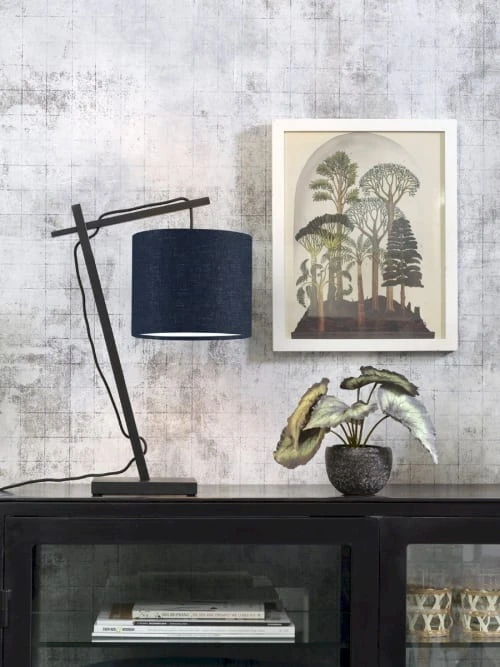 Good & Mojo Lampes à Poser Lampe De Table Bambou Noir/lin H46cm 4 Good & Mojo Lampes à Poser Lampe De Table Bambou Noir/lin H46cm – Image 2